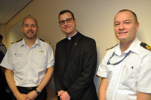 Father
Oliver and H M S Officers